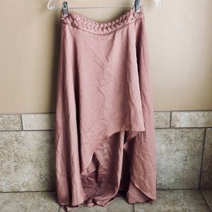 Blush Color High/low Skirt